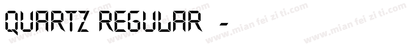 Quartz Regular字体字体转换